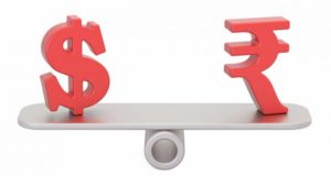 rupee and dollar vector