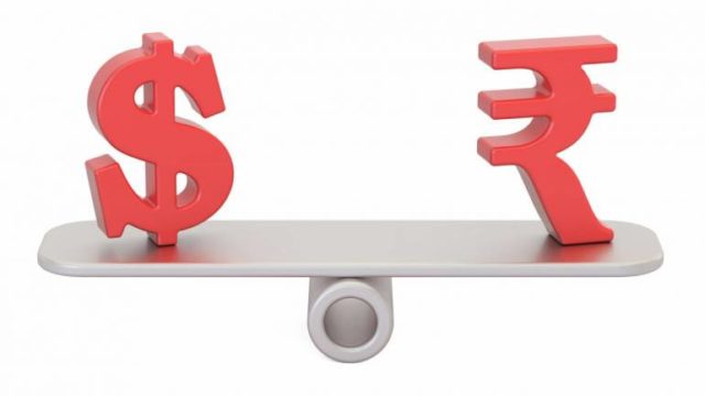 rupee and dollar vector