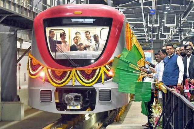 navi mumbai metro flag off